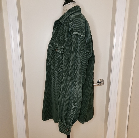 90s Green Corduroy Overshirt - Picture 3 of 14